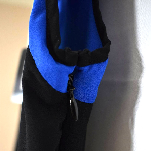 EXPRESS Color Block Dress Blue Black White Size 8 - Picture 6 of 8